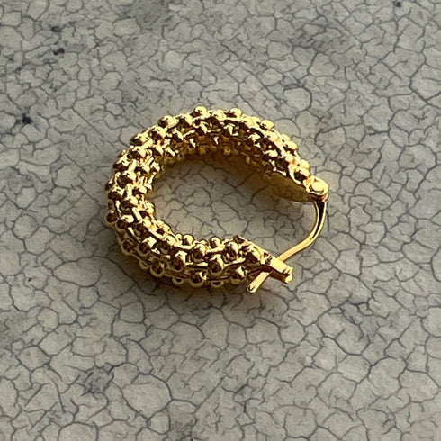 tweed pierce/earring